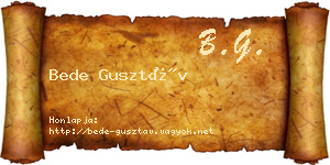 Bede Gusztáv névjegykártya