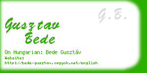 gusztav bede business card