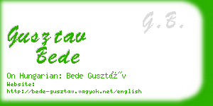 gusztav bede business card